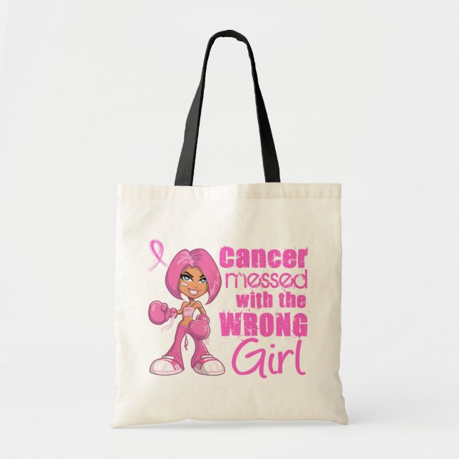 Tote Bag Cancer du sein Fille de combat 1 (Devant)