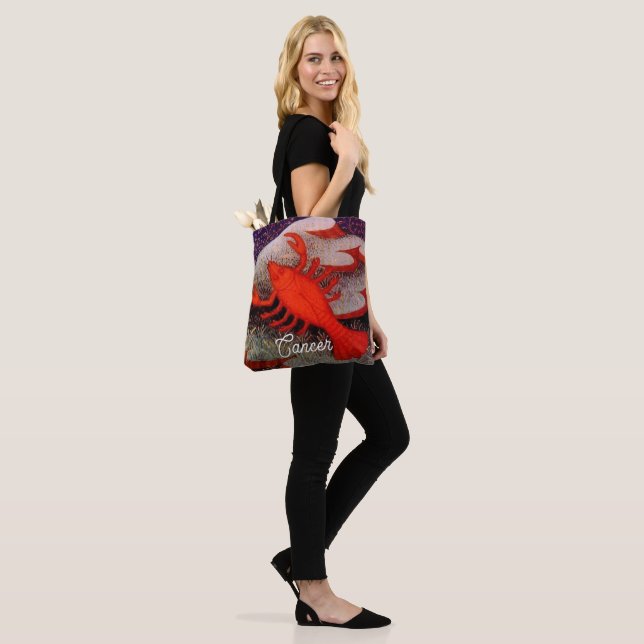 Tote Bag Cancer le crabe signe zodiaque fête d'anniversaire (Sur le modèle)