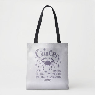 Tote Bag Cancer moderne Horoscope Zodiaque Personnalisé