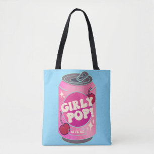 Tote Bag Canette de soda cerise Girly Pop Rose rétro Y2K