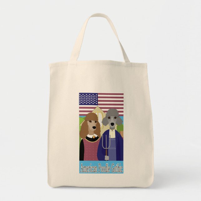 Tote Bag Caniche américain Fourre-tout gothique (Devant)