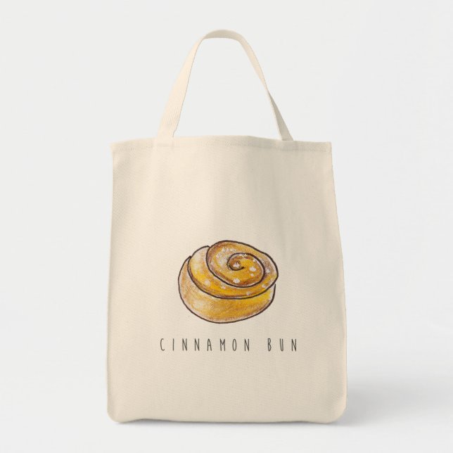 Tote Bag Cannon Bun suédois Kanelbulle drôle  (Devant)