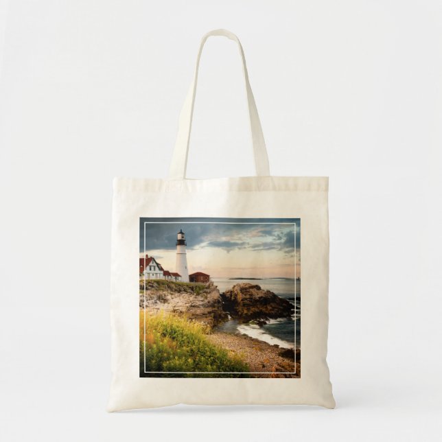 Tote Bag Cap principal Elizabeth, je du phare | de Portland (Devant)