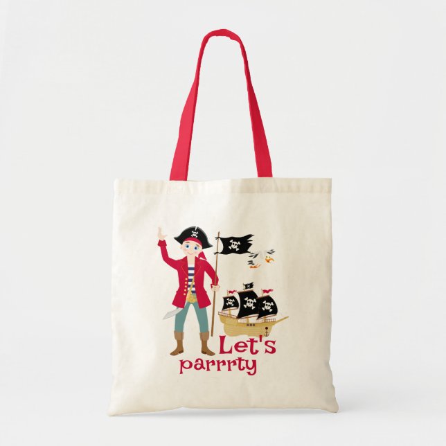 Tote Bag Capitaine de la fête d'anniversaire du navire pira (Devant)