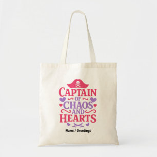 Tote Bag Capitaine du Chaos et Pirate Graphique des Cœurs