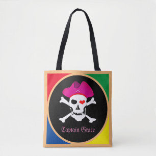 Tote Bag Capitaine "Grace" & Pirates - Île aux trésors/Fi