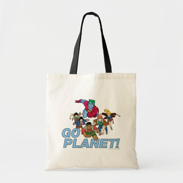 Tote Bag Capitaine Planète et les Planètes - Allez Planète  (Devant)