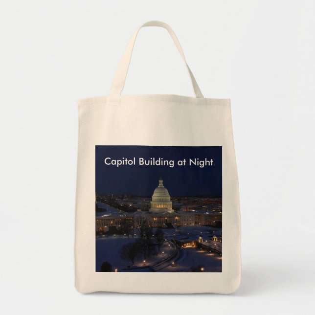 Tote Bag Capitole américain la nuit (Devant)