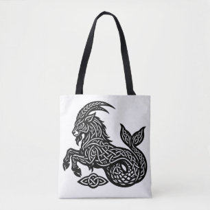 Tote Bag Capricorne — Encre Hantée Zodiaque Bouc‑Poisson