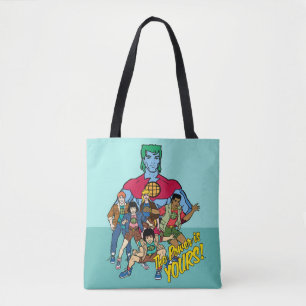Tote Bag Captain Planet Group Graphic - La Puissance Est À 