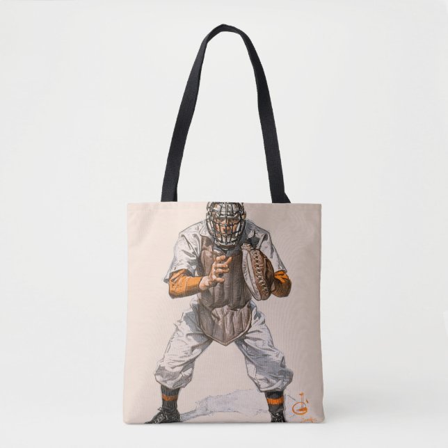 Tote Bag Capteur de baseball (Devant)