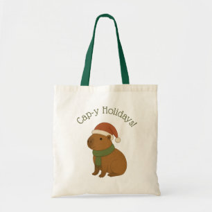 Tote Bag Capybara à Noël