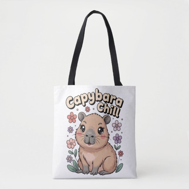 Tote Bag Capybara Chill (Devant)