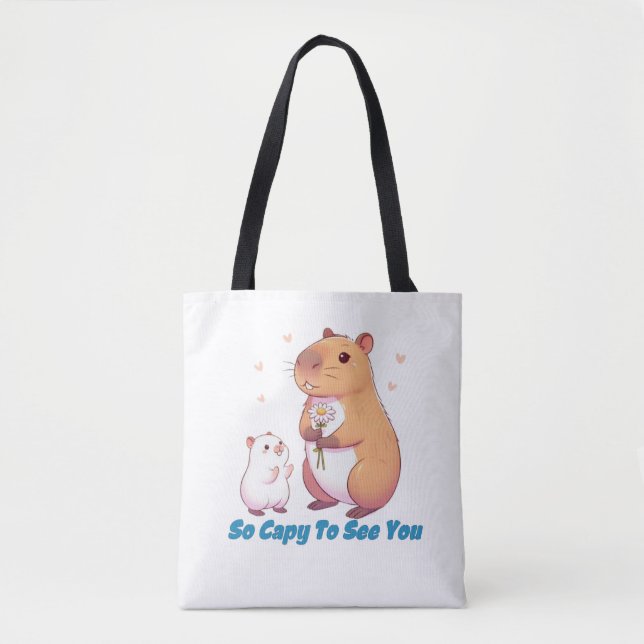 Tote Bag Capybara - Si Capable De Vous Voir (Devant)