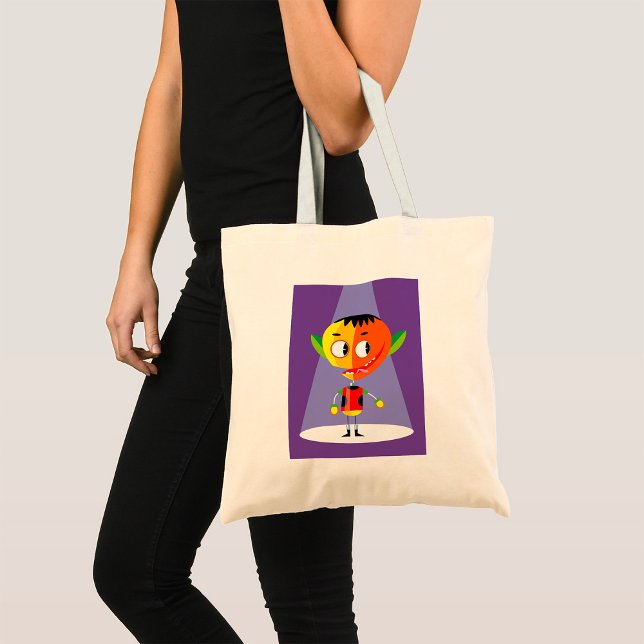 Tote Bag Caractère de tête orange (Créateur téléchargé)