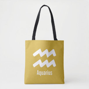 Tote Bag Caractères du zodiaque Verseau Astrologie minimale