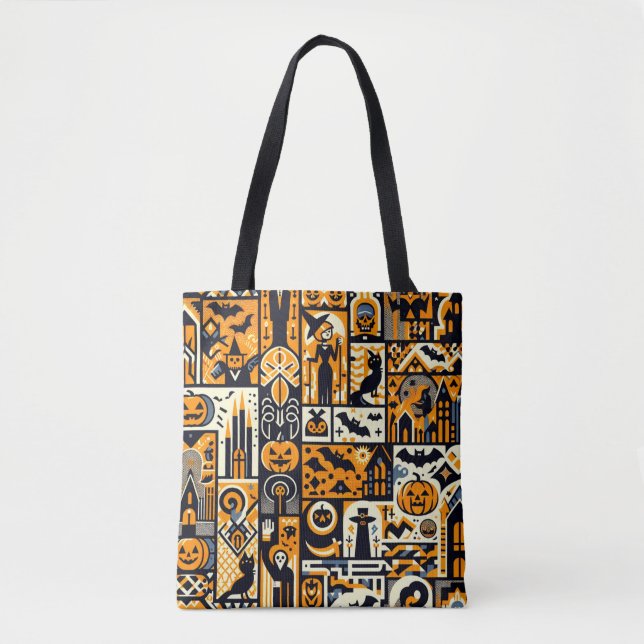 Tote Bag Caractères Halloween (Devant)