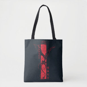 Tote Bag Caraxes dans les bannières de vol Nouvel An chinoi