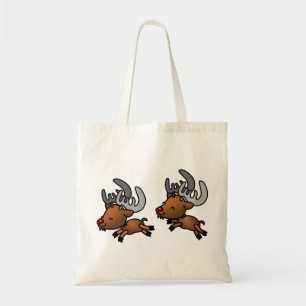 Tote Bag Caribou Reindeer Cerfs Animaux Sauvages Joyeux Jum