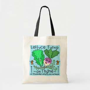 Tote Bag Caricature à base de lait amusant Turnip Thyme Pun