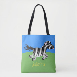 Tote Bag Caricature amusante de zèbre