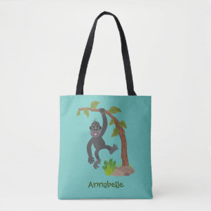 Tote Bag Caricature de bébé gorille joyeux