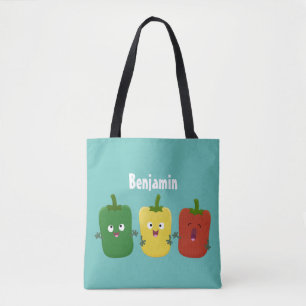 Tote Bag Caricature de chant trio capsicum poivre clair