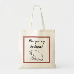 Tote Bag Caricature de cochon de Perky mignon, croquis d'en