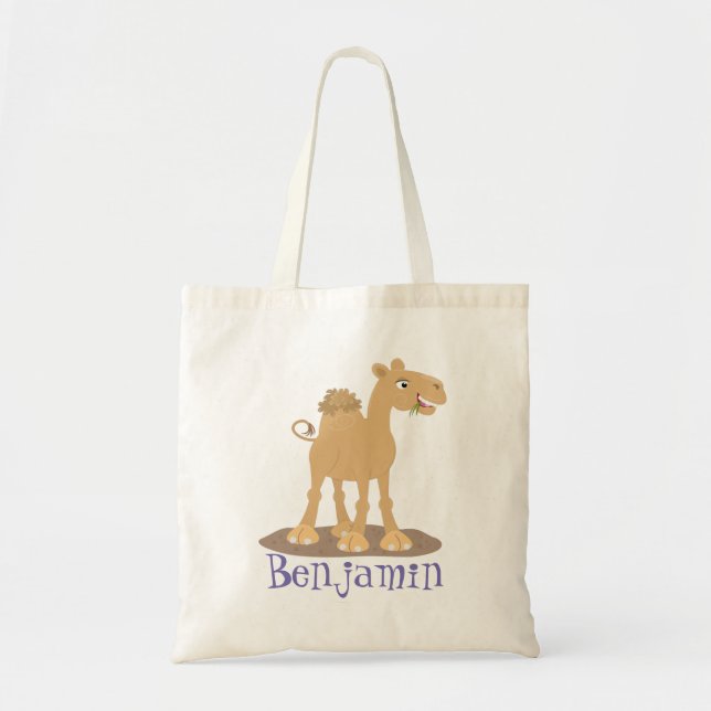 Tote Bag Caricature de dromadaire joyeux et souriant (Devant)