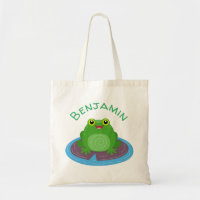 Caricature de grenouille verte mignonne