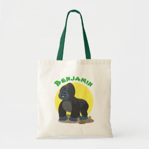 Tote Bag Caricature de gros gorilles joyeux