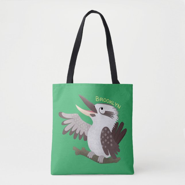 Tote Bag Caricature de kookaburra drôle et drôle (Devant)
