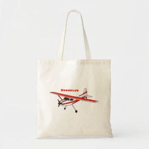 Tote Bag Caricature de l'avion à train de vélo
