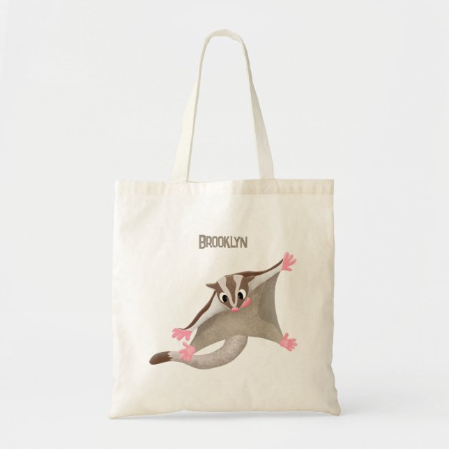 Tote Bag Caricature de planeur de sucre joyeux (Devant)