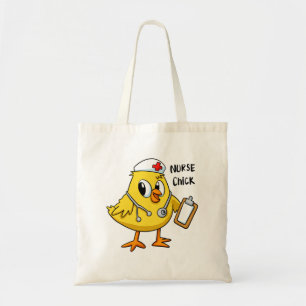 Tote Bag Caricature de poussin choisir la couleur arrière