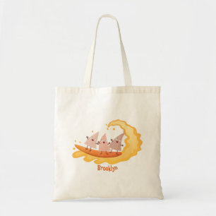 Tote Bag Caricature de surf pour chips de maïs mignonette n