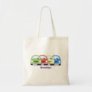 Tote Bag Caricature de voitures Cute kawaii