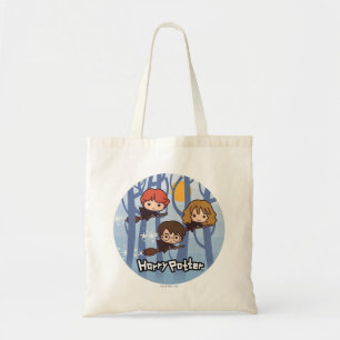 Tote Bag Caricature Harry, Ron, & Hermione Voler Dans Woods