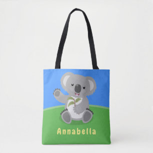 Tote Bag Caricature joyeux koala agitant