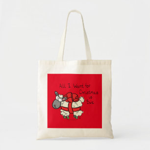 Tote Bag Caricature pour enfants en mouton de Noël