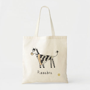 Tote Bag Caricature pour enfants Pizza Zebra