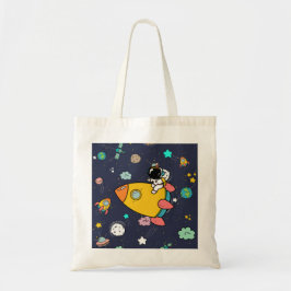Tote Bag Caricature spatiale astronaute
