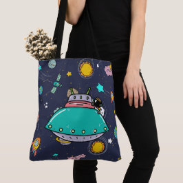 Tote Bag Caricature spatiale astronaute