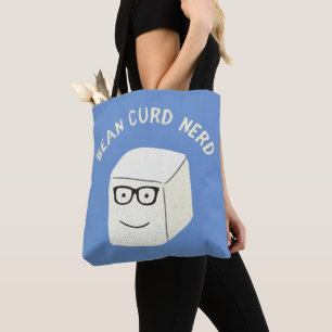 Tote Bag Caricature végétale de Bean Curd Nerdy Funny