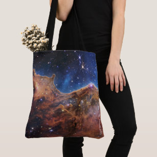 Tote Bag Carina Nebula Falaises cosmiques James Webb Hi-Res