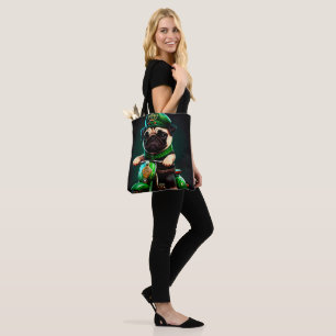 Tote Bag Carlin Chien Conduite Vélo St. Patrick's Day