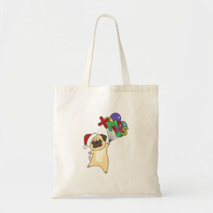 Tote Bag Carlin Noël Neige hiver Animaux Chiens Chiens Vête