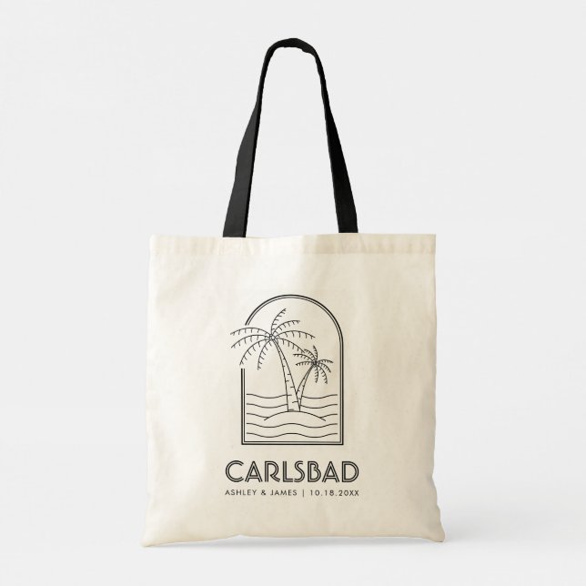 Tote Bag Carlsbad Mariage Week-end Destination Mariage (Dos)