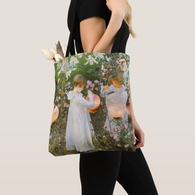 Tote Bag Carnation, Lily, Lily, Rose Par John Singer Sargen (De près)