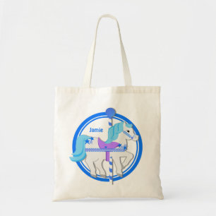 Tote Bag Carousel Pony Blue avec étoiles